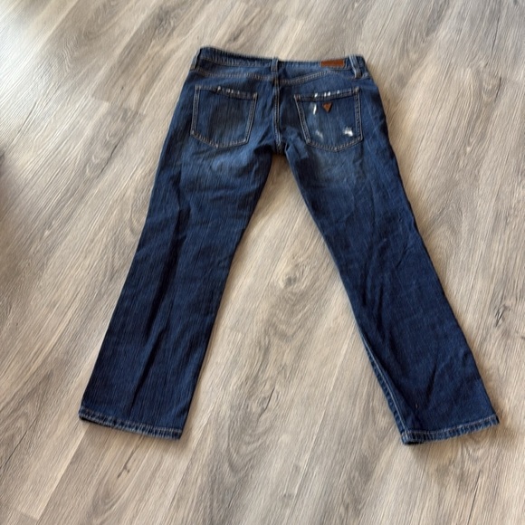 Guess Blue cropped Distressed blue denim low / mid rise jeans size 27 - Picture 10 of 10